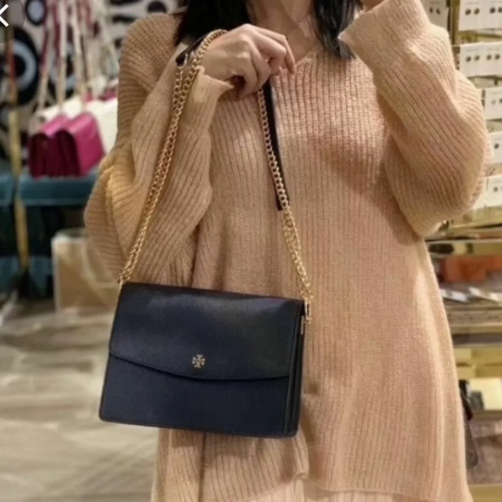 🌈NeW! Tory Burch Emerson Applique Flap Floral Shoulder Bag - Picture 13 of 13